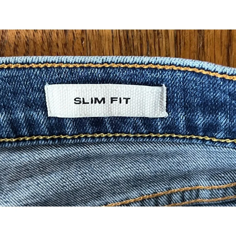 FLINT & TINDER Blue Slim Fit Denim Pants Jeans Trousers   Mens Size 32